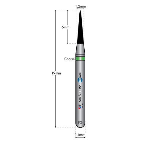 HENRY SCHEIN Maxima Diamond Bur FG 852012C Coarse pkt 5