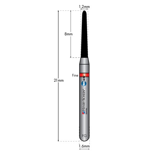 HENRY SCHEIN Maxima Diamond Bur FG 856012F Fine pkt 5