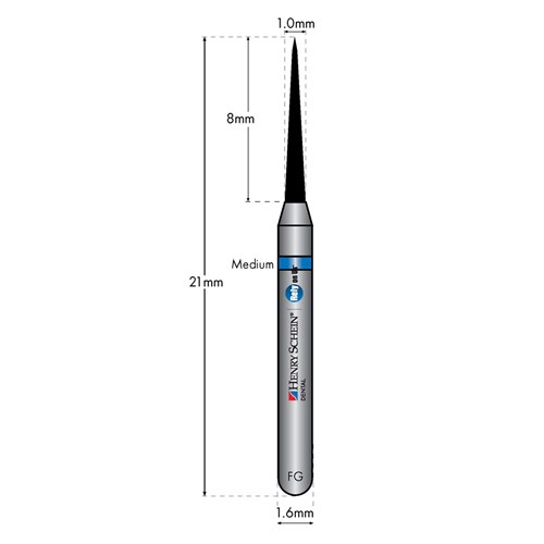 HENRY SCHEIN Maxima Diamond Bur FG 858010M Med-grit pkt 5