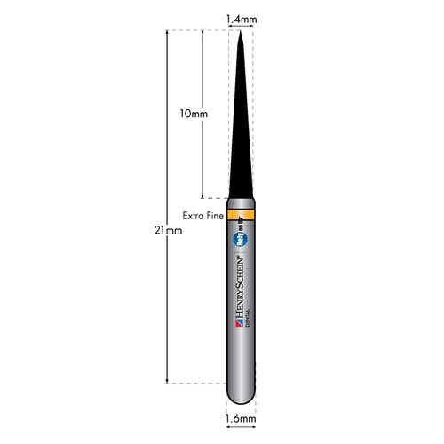 HENRY SCHEIN Maxima Diamond Bur FG 859014SF S-Fine pkt 5