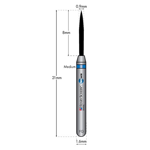 HENRY SCHEIN Maxima Diamond Bur FG 862009M Med-grit pkt 5