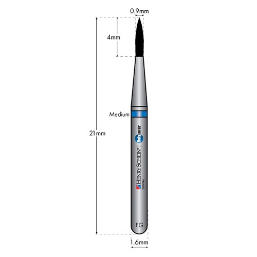 HENRY SCHEIN Maxima Diamond Bur FG 889009M Med-grit pkt 5