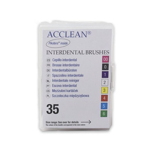 Acclean Interdental Brush 0 Gray 0.7mm pkt 35