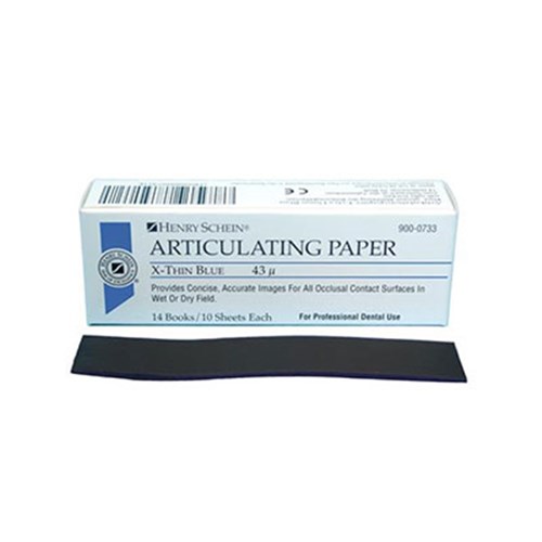 Henry Schein Articulating Paper Blue XThin (38u) 14 Book