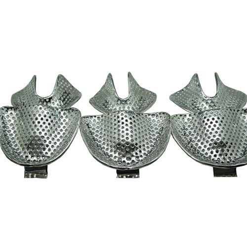 Impression Trays Metal Edentulous Set Perforated