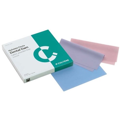 Hysolate Fiesta Dental Dam Ltx Assrt Thin 152x152 36 sheets