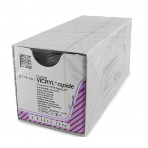 Ethicon Suture Vicryl Rap 3/8 Rev Cut 13mm 5/0 45cm box 36