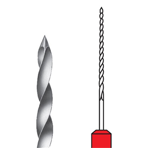 K-Files #17325 Stainless Steel 25mm Size025 Sterile Red pkt6