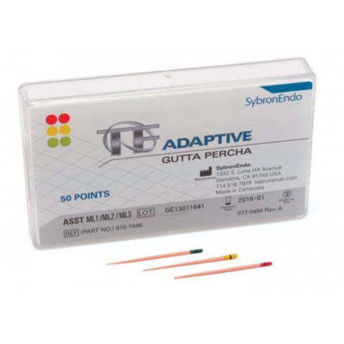 TF ADAPTIVE Gutta Percha Med/Lge Asst ML1 ML2 ML3 Pk 50