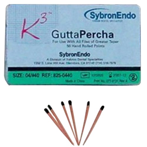 K3 Gutta Percha Size 30 .04 Taper Dk Bl pkt 50