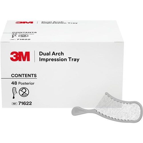 Dual Arch Impression Tray Posterior Refill Pkt 48 Trays