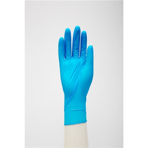 Amadex Blue Nitrile Exam Gloves PF M Box 100