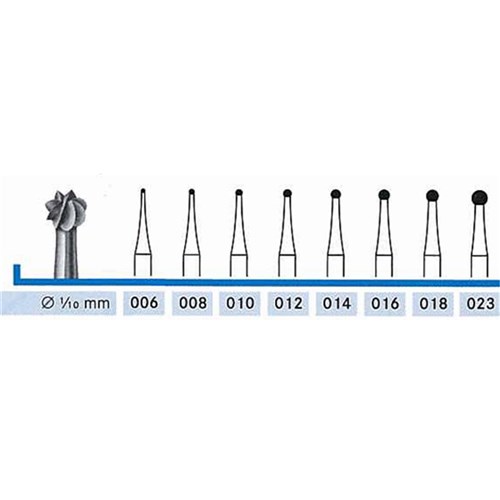 Steel Bur RA #1-018 Round US No.6 Pkt10