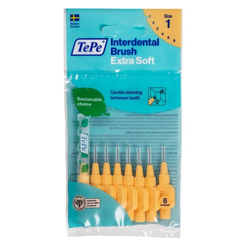 TePe Interdental Brush Pastel Orange XSoft 0.45mm pkt 8