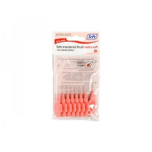 TePe Interdental Brush Pastel Red XSoft 0.5mm pkt 8