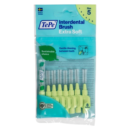 TePe Interdental Brush Pastel Green XSoft 0.8mm pkt 8