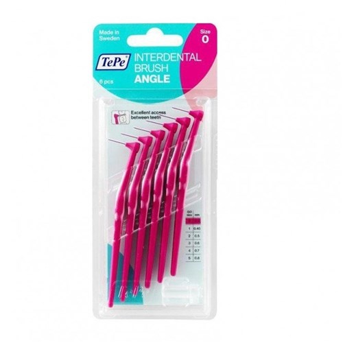 TePe Interdental Angle Brush Pink 0.4mm pkt 6