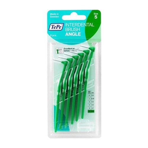 TePe Interdental Angle Brush Green 0.8mm pkt 6