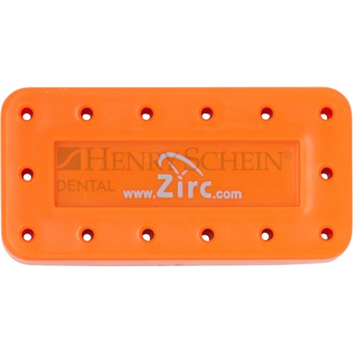 Bur Block Magnetic Large 14 Holes Neon Orange