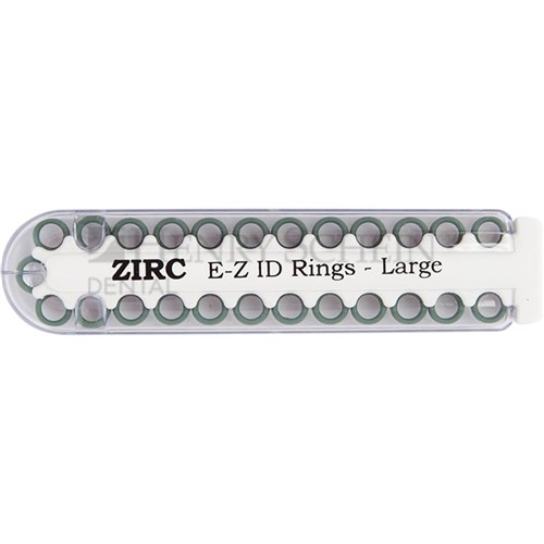 E Z ID Rings for Instruments Large Green 6.35mm Pk 25